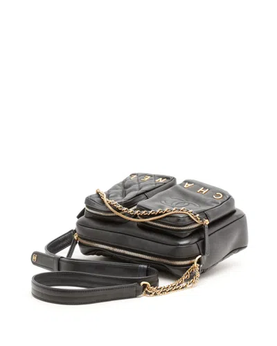 Pre-owned Chanel Medium Chain Camera Bag In Black