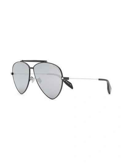 Shop Alexander Mcqueen Piercing Shield Sunglasses