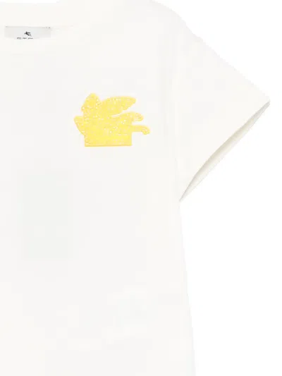 Etro Appliqué T-shirt In White