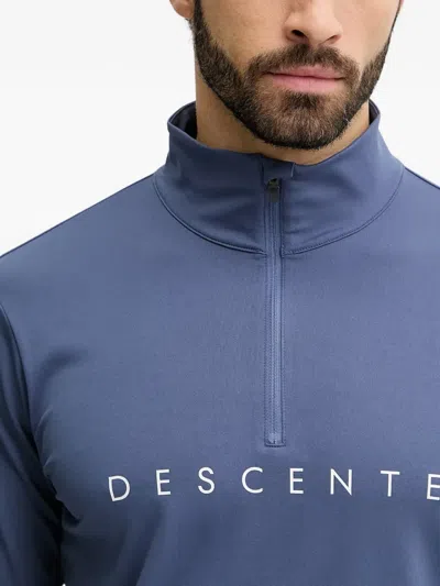 Descente Zip Top In Blue