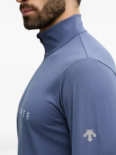 Descente Zip Top In Blue