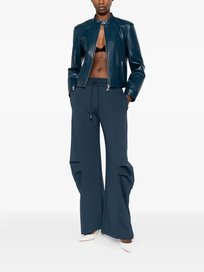 COATED FABRIC BIKER JACKET