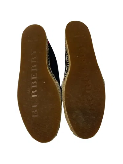 Pre-owned Burberry Check-pattern Espadrilles In Blue