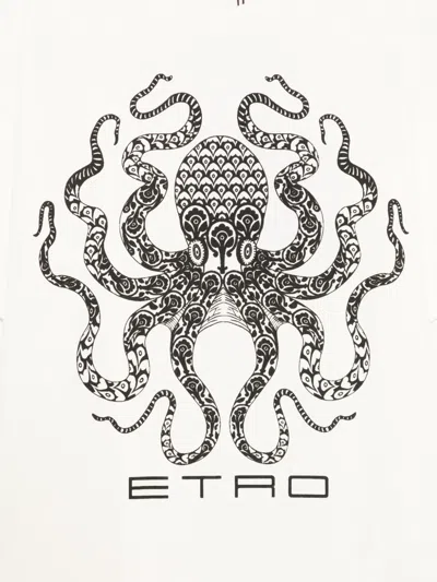 Etro Octopus-print T-shirt In Neutral