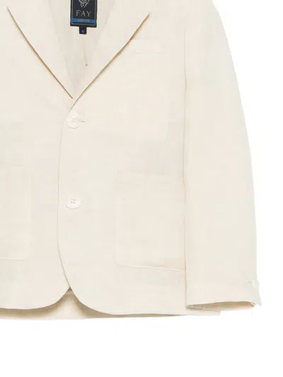 Fay Pocket Jacket In White