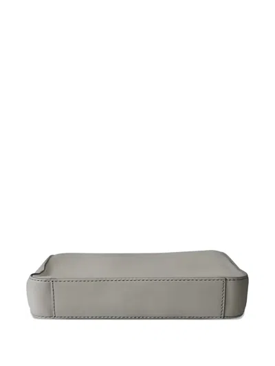 Pre-owned Loeffler Randall Lock Rectangular Clutch In Neutral