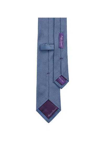 Ralph Lauren Patterned Silk Tie In Blue