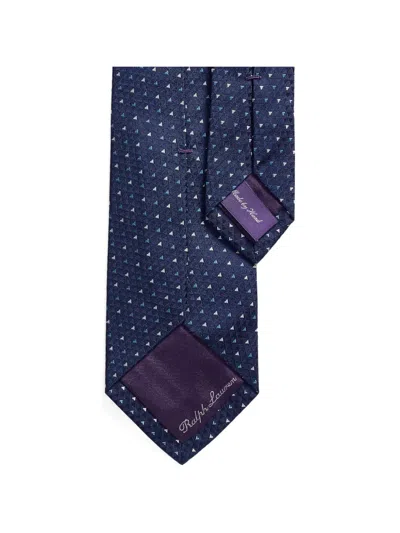 Ralph Lauren Patterned Silk Tie In Blue
