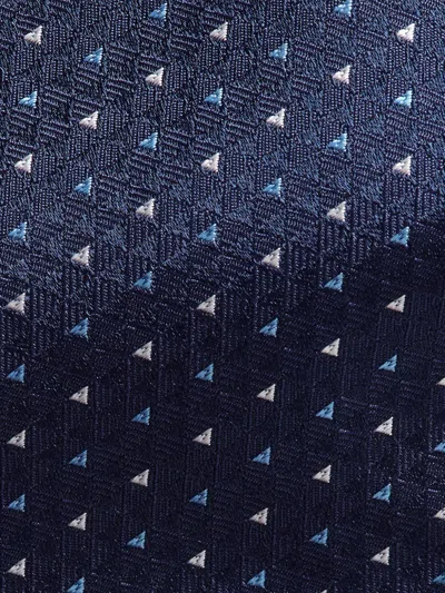 Ralph Lauren Patterned Silk Tie In Blue