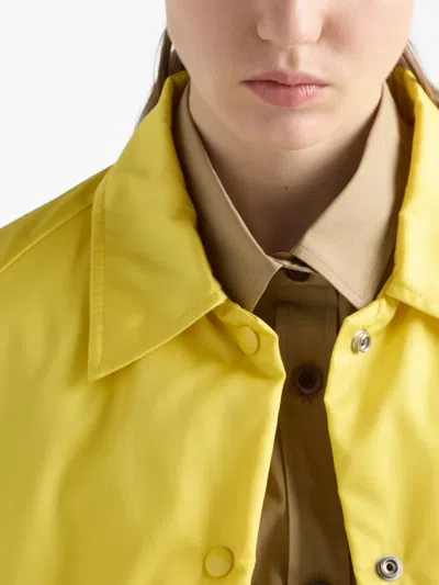 Prada Re-nylon Blouson Jacket In Yellow
