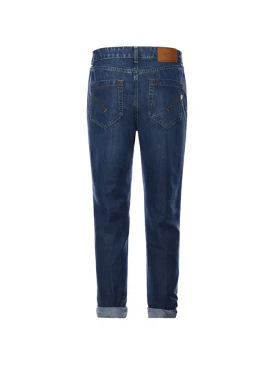 Dondup Buttoned Five-pocket Jeans In Blue