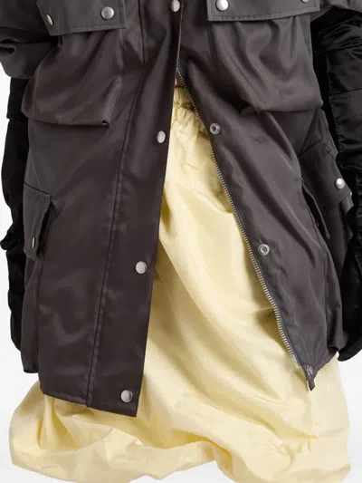 Prada Voluminous Taffeta Skirt Balloon Silhouette In Yellow