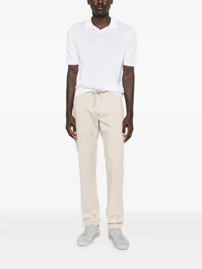 Eleventy Drawstrings Straight-leg Trousers In Neutral