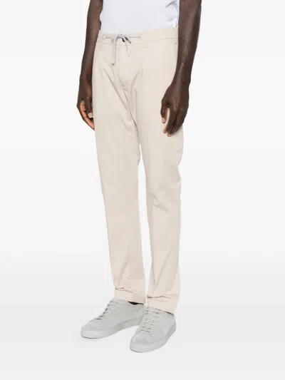 Eleventy Drawstrings Straight-leg Trousers In Neutral