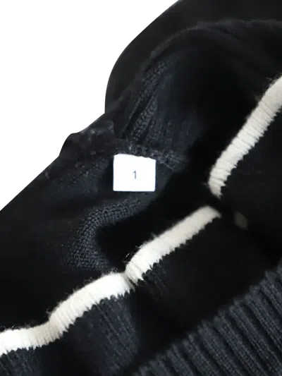Pre-owned Sandro Ruffle-trim Sweater In Black