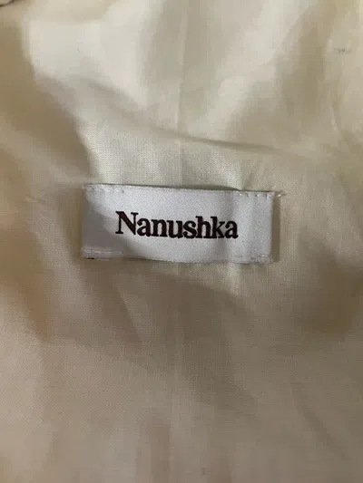 Pre-owned Nanushka Tarone Button Beret In Neutral