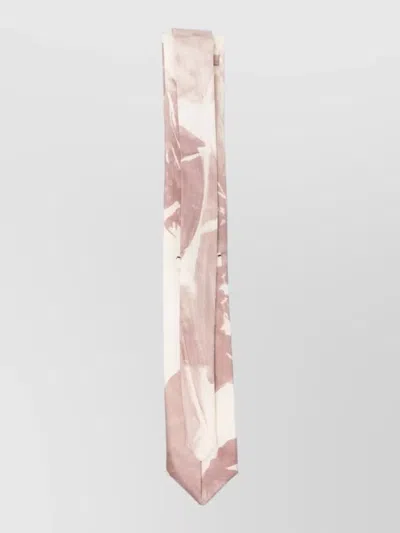 Alysi Slim Design Ties Abstract Pattern Blends In Neutral