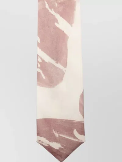 Alysi Slim Design Ties Abstract Pattern Blends In Neutral