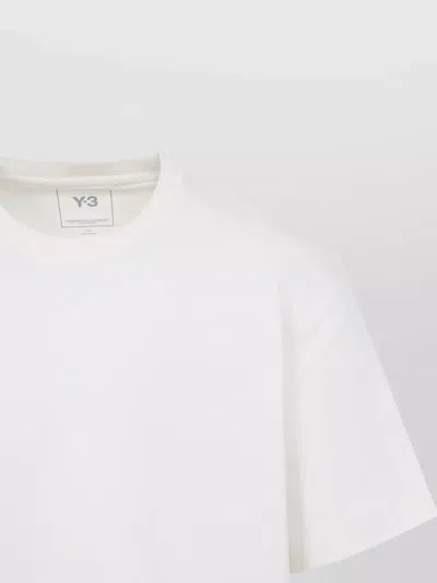 Y-3 Regular Fit Crew Neck Short Sleeve T-shirt In White