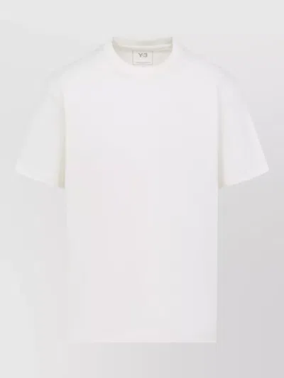 Y-3 Regular Fit Crew Neck Short Sleeve T-shirt In White