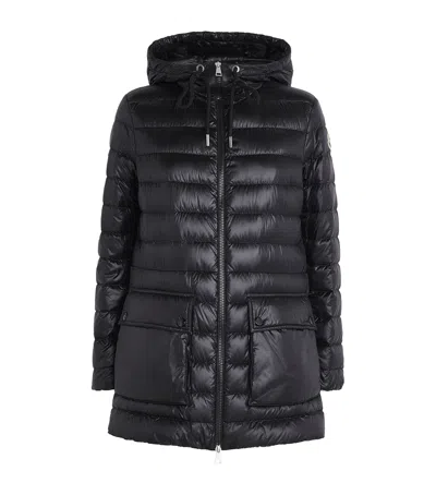 Moncler Down Hooded Jasmin Puffer Jacket In Black