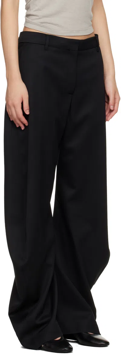 Acne Studios Houndstooth Wool Suit Pants In Black