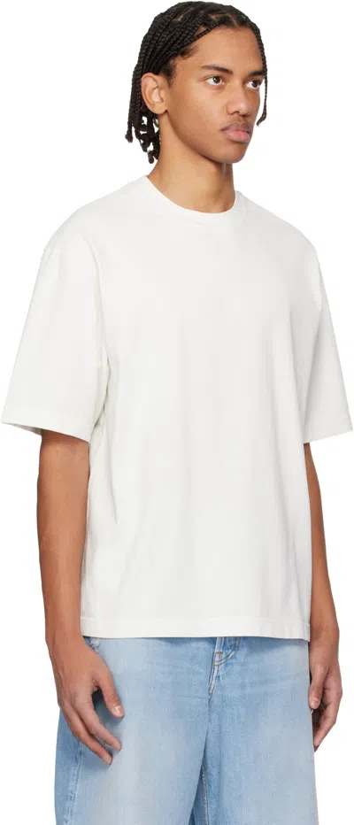 Acne Studios White Relaxed Fit Logo T-shirt In White