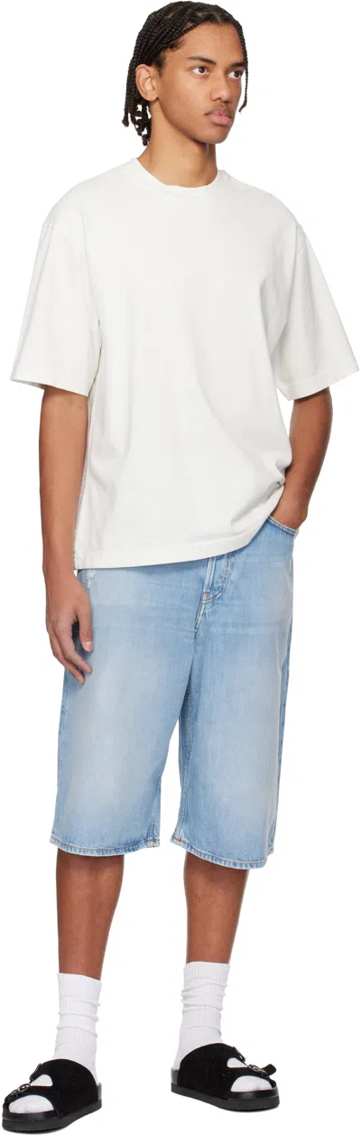 Acne Studios White Relaxed Fit Logo T-shirt In White