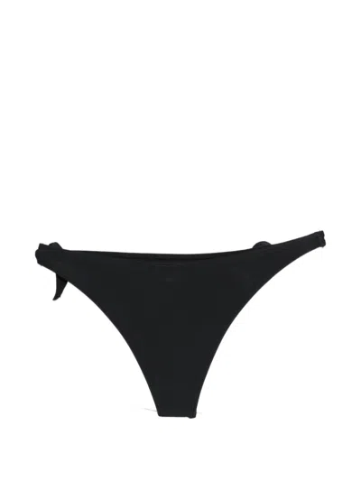 Coperni Floral Bikini Top Bow Side Ties In Black