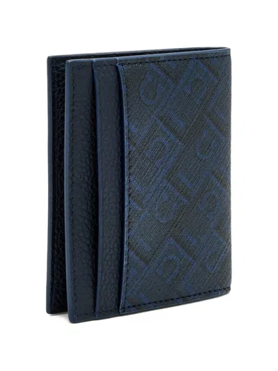 Ferragamo Patterned Cardholder In Blue