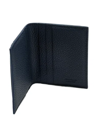 Ferragamo Patterned Cardholder In Blue