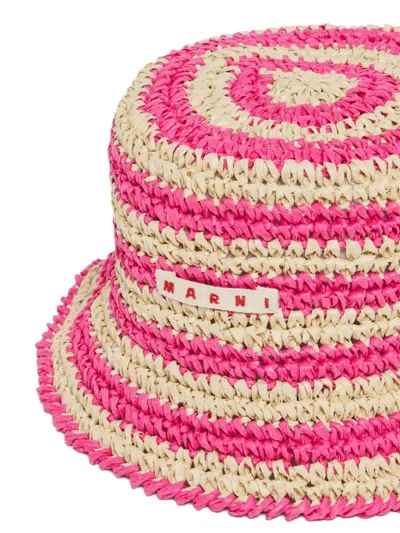 Marni Logo-patch Bucket Hat In Multi