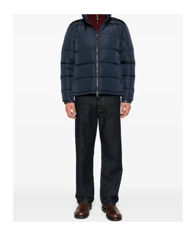 Aspesi Zip-up Padded Jacket In Blue