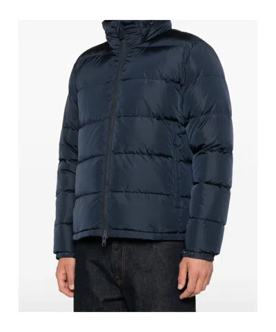 Aspesi Zip-up Padded Jacket In Blue