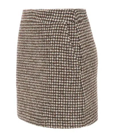 Kaos Houndstooth-pattern Mini Skirt In Multi