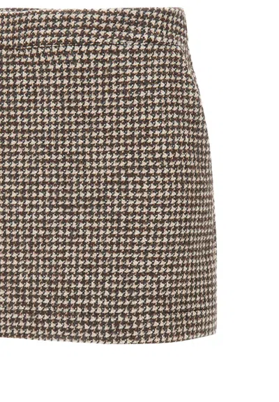 Kaos Houndstooth-pattern Mini Skirt In Multi