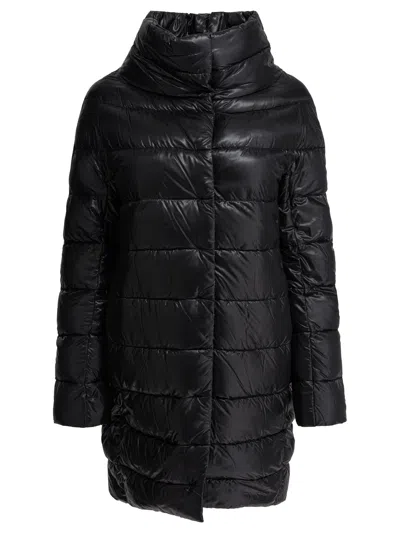 Herno "dora" Long Down Jacket In Black