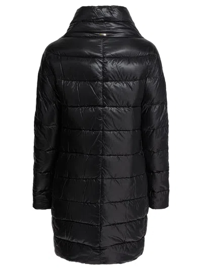 Herno "dora" Long Down Jacket In Black
