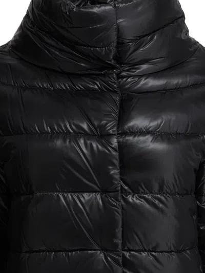 Herno "dora" Long Down Jacket In Black