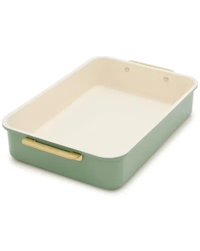 Greenpan Reserve Healthy Ceramic Nonstick Bakeware Rectangular Cake Pan In Green