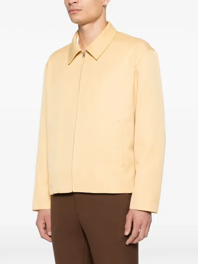 Sandro Zip Front Jacket In Yellow