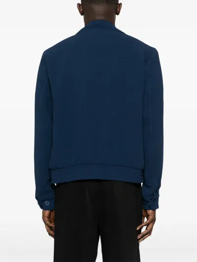 Sandro Theodore Patch Pocket Zip Jacket In Blue