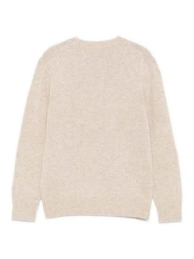 Mc2 Saint Barth Beige Sweater With Candy Patch In Nude