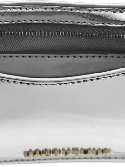 Jacquemus Le Petit Bisou Chain Rectangular Shoulder Bag In Metallic