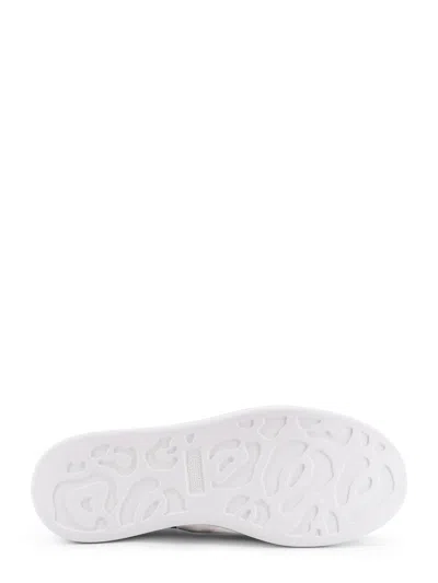 Alexander Mcqueen Black Low Top Sneakers With Logo Lettering On Tongue And Heel In Leather Woman In Multi