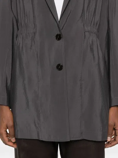 Alysi Single-breasted Blazer Jacket In Brown