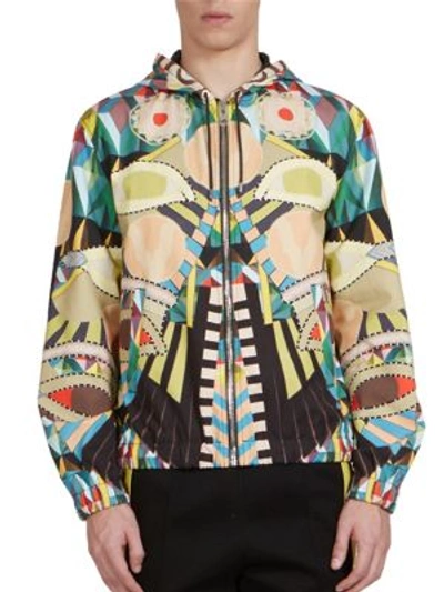 Givenchy Allover Cleopatra Bomber Jacket In Sand Multicolor