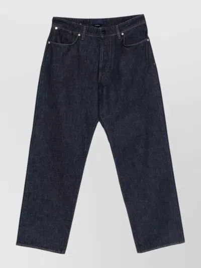 Stone Island Regular-straight-fit Five-pocket Jeans With Rinsed Finish In Blue