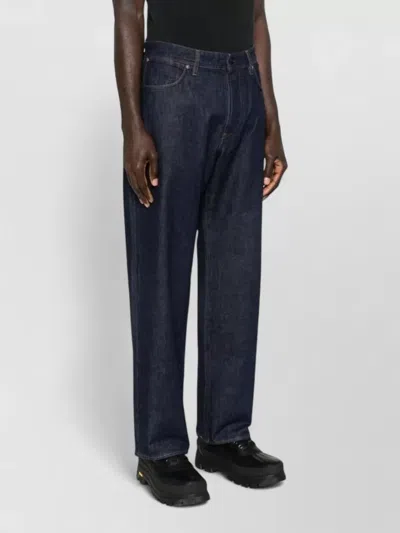 Stone Island Regular-straight-fit Five-pocket Jeans With Rinsed Finish In Blue