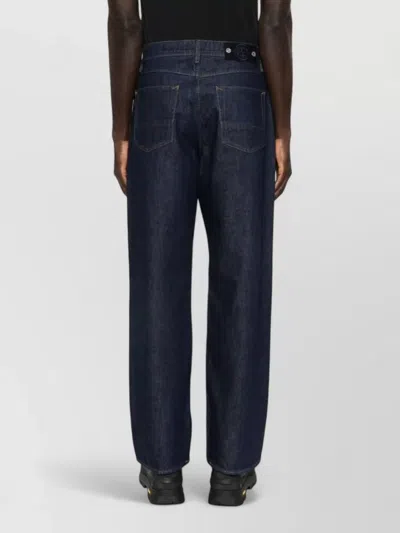 Stone Island Regular-straight-fit Five-pocket Jeans With Rinsed Finish In Blue